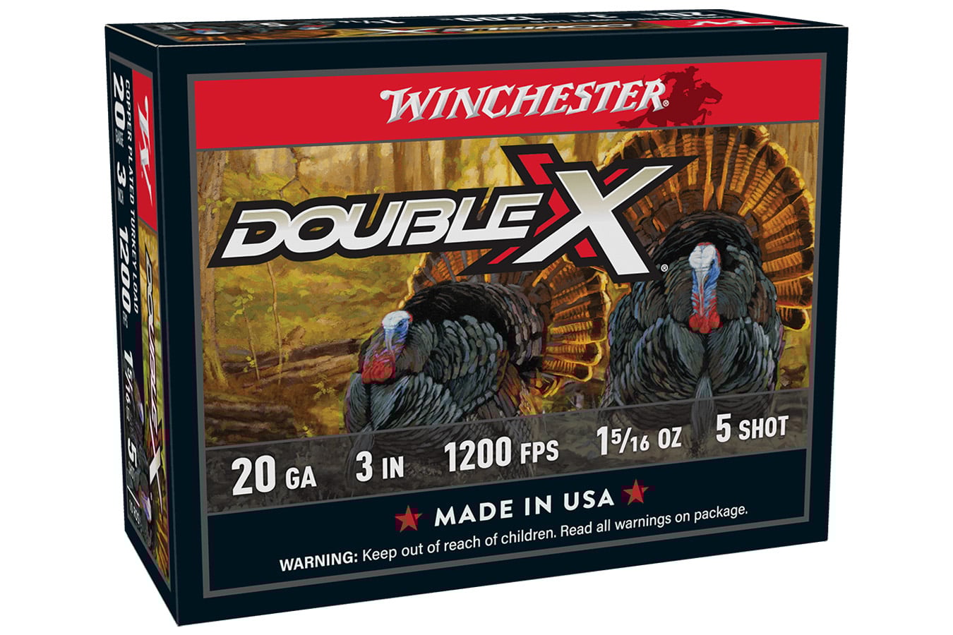 Winchester 20 Gauge 3 in 1 5/16 oz 5 Shot Double X 5/Box